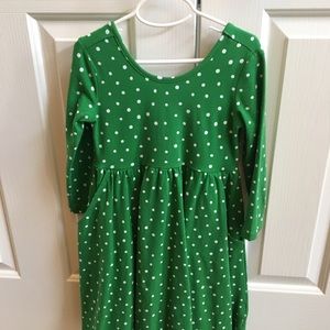 Girls Hanna Andersson Green Polka Dot Dress
